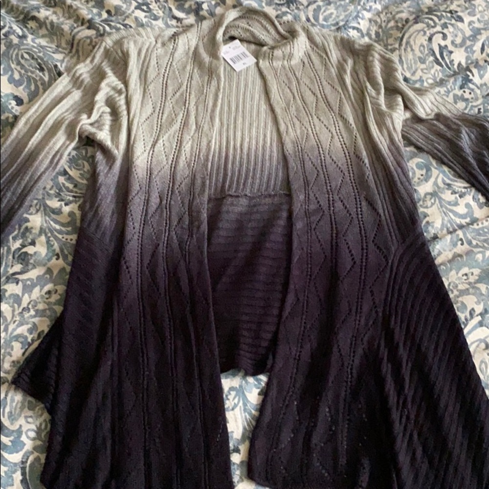 NWT grey ombré sweater